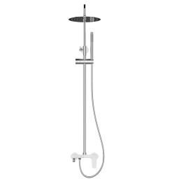 Invena Alonia zestaw prysznicowy ścienny z deszczownicą chrom AU-70-D01