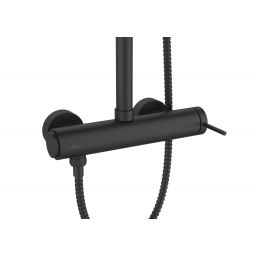 Invena Kalitea zestaw prysznicowy ścienny czarny AU72004