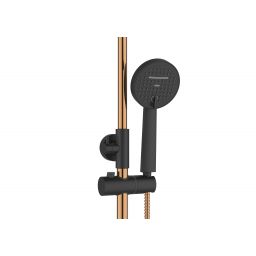 Invena Moonlight zestaw prysznicowy ścienny czarny/złotyAU77014