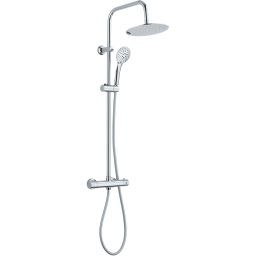 Invena Musta zestaw prysznicowy ścienny termostatyczny z deszczownicą chrom AU-84-001