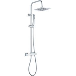 Invena Svart zestaw prysznicowy ścienny termostatyczny z deszczownicą chrom AU-85-001