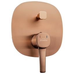 Invena Glamour zestaw prysznicowy podtynkowy z deszczownicą miedź BS-02-014