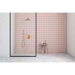 Invena Glamour zestaw prysznicowy podtynkowy z deszczownicą miedź BS-02-014