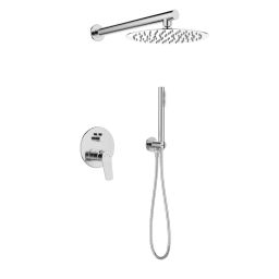 Invena Alonia zestaw prysznicowy podtynkowy z deszczownicą chrom BS-70-001