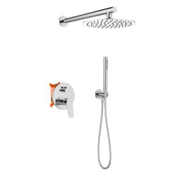 Invena Alonia zestaw prysznicowy podtynkowy z deszczownicą chrom BS-70-001