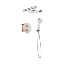 Invena Kalitea zestaw prysznicowy podtynkowy z deszczownicą chrom BS-72-001