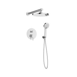 Invena Kalitea zestaw prysznicowy podtynkowy z deszczownicą chrom BS-72-001