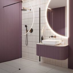 Invena Moonlight zestaw prysznicowy podtynkowy z deszczownicą czarny/gold rose BS-77-014