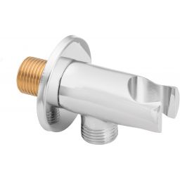 Invena przyłącze kątowe ścienne z uchwytem słuchawki chrom SC-P1-002