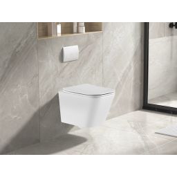 Invena Paros miska wc wisząca z deską wolnoopadającą biała CE90001W