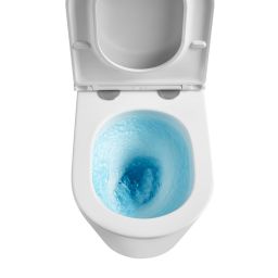 Invena Limnos miska WC z deską wolnoopadającą wisząca bez kołnierza ze spłukiwaniem wirowym biały połysk CE-93-001