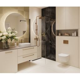 Invena Limnos miska WC z deską wolnoopadającą wisząca bez kołnierza ze spłukiwaniem wirowym biały połysk CE-93-001