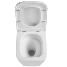 Invena Florina miska WC z deską wolnoopadającą wisząca bez kołnierza spłukiwanie wirowe biały połysk CE-94-001