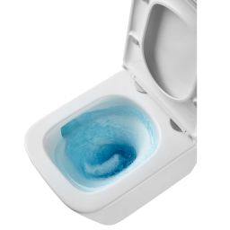 Invena Florina miska WC z deską wolnoopadającą wisząca bez kołnierza spłukiwanie wirowe biały połysk CE-94-001