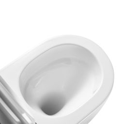Invena Korfu miska WC z deską wolnoopadającą wisząca bez kołnierza spłukiwanie wirowe biały połysk CE-95-001