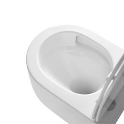 Invena Korfu miska WC z deską wolnoopadającą wisząca bez kołnierza spłukiwanie wirowe biały połysk CE-95-001