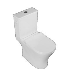 Invena Siros Plus QFS kompakt WC z deską wolnoopadającą ze spłukiwaniem wirowym biały CE-K1-P21