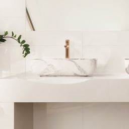 Invena Florina umywalka 51x40 cm nablatowa prostokątna biały/szary mat CE-40-706