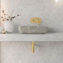 Invena Florina umywalka 51x40 cm nablatowa prostokątna szary połysk CE-40-705