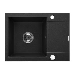 Invena Tesalia zlewozmywak granitowy 59x44 cm czarny AZ-01-042