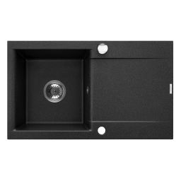 Invena Tesalia zlewozmywak granitowy 76x44 cm czarny AZ-01-043
