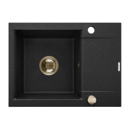 Invena Tesalia zlewozmywak granitowy 59x44 cm czarny AZ-01-Z42