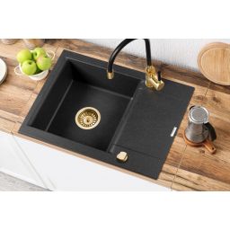 Invena Tesalia zlewozmywak granitowy 59x44 cm czarny AZ-01-Z42