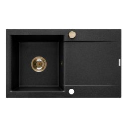 Invena Tesalia zlewozmywak granitowy 76x44 cm czarny AZ-01-Z43