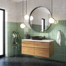 Invena Korfu umywalka 60x42 cm nablatowa owalna czarny półmat CE-34-005