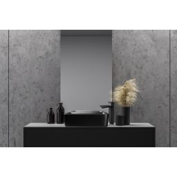 Invena Paros umywalka 47,5x37,5 cm nablatowa prostokątna czarny półmat CE-36-005