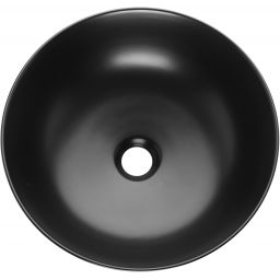 Invena Tinos umywalka 39,5 cm nablatowa okrągła czarny półmat CE-43-005