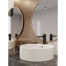 Invena Granada umywalka 47 cm nablatowa okrągła biała CE-45-001