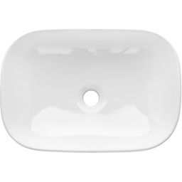 Invena Vitoria umywalka 45,5x32 cm nablatowa prostokątna biała CE-48-001