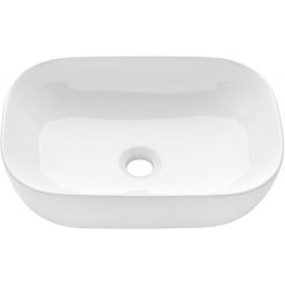 Invena Vitoria umywalka 45,5x32 cm nablatowa prostokątna biała CE-48-001