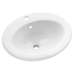 Invena Nikea umywalka 49,5x45,5 cm owalna wpuszczana w blat biała CE-53-001