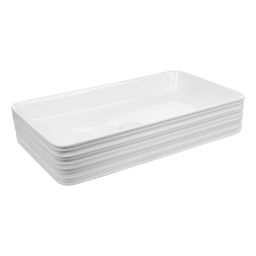 Invena Akte umywalka 66x38 cm nablatowa prostokątna biały połysk CE-54-P01