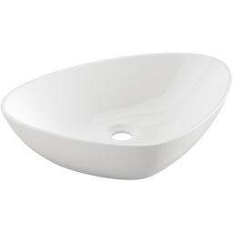 Invena Trigono umywalka 50x40.5 cm nablatowa biała CE-58-001-W