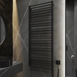 Instal Projekt Piko Electro grzejnik elektryczny 152,9x63 cm czarny/black swan PIKE-60/150C75+GH-09C2