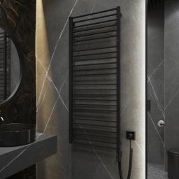 Instal Projekt Piko Electro grzejnik elektryczny 72,9x53 cm czarny mat PIKE-50/70C31+GH-03C2