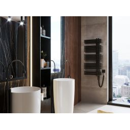 Instal Projekt Astro Electro grzejnik elektryczny 119,8x50 cm czarny/black swan ASTE-50/120C75+GH-09C2