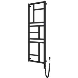 Instal Projekt Mondrian grzejnik elektryczny 83,2x40 cm czarny/black swan MONE-40/80C75+GH-03C2