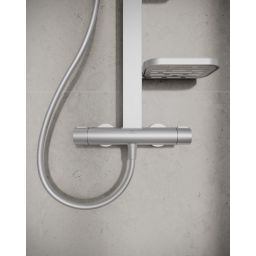 Ideal Standard Alu+ zestaw prysznicowy ścienny termostatyczny z deszczownicą chrom BD583SI