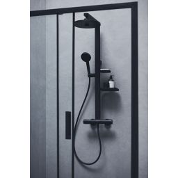 Ideal Standard Alu+ zestaw prysznicowy ścienny termostatyczny z deszczownicą czarny BD583XG