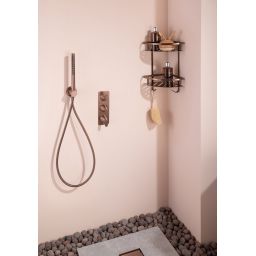 JTP Vos koszyk łazienkowy narożny brąz szczotkowany 212010BRZ