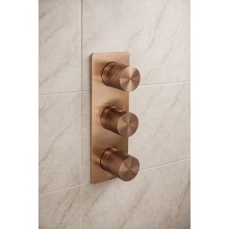 JTP Evo bateria wannowo-prysznicowa podtynkowa z termostatem brąz szczotkowany 61690BRZ