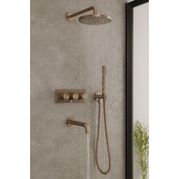 JTP Evo Termostatyczna bateria wannowo-prysznicowa podtynkowa brąz szczotkowany 61692BRZ