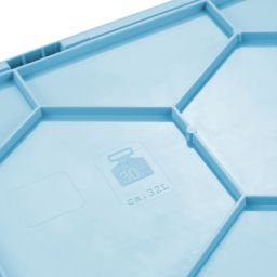 Keeeper Eco Ben kosz do przechowywania 32 l składany z miękkimi uchwytami Eco Blue 1021569500000