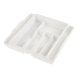 Keeeper Franca pojemnik na sztućce regulowany do wielkości szuflady biały 1045110000000