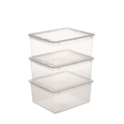 Keeeper Bea Clearbox pojemniki do przechowywania (3 szt) zestaw przezroczysty 3003100100000