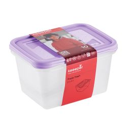 Keeeper Fredo Fresh pojemniki na żywność (2 szt) zestaw przezroczysty-fioletowy 3067652500000